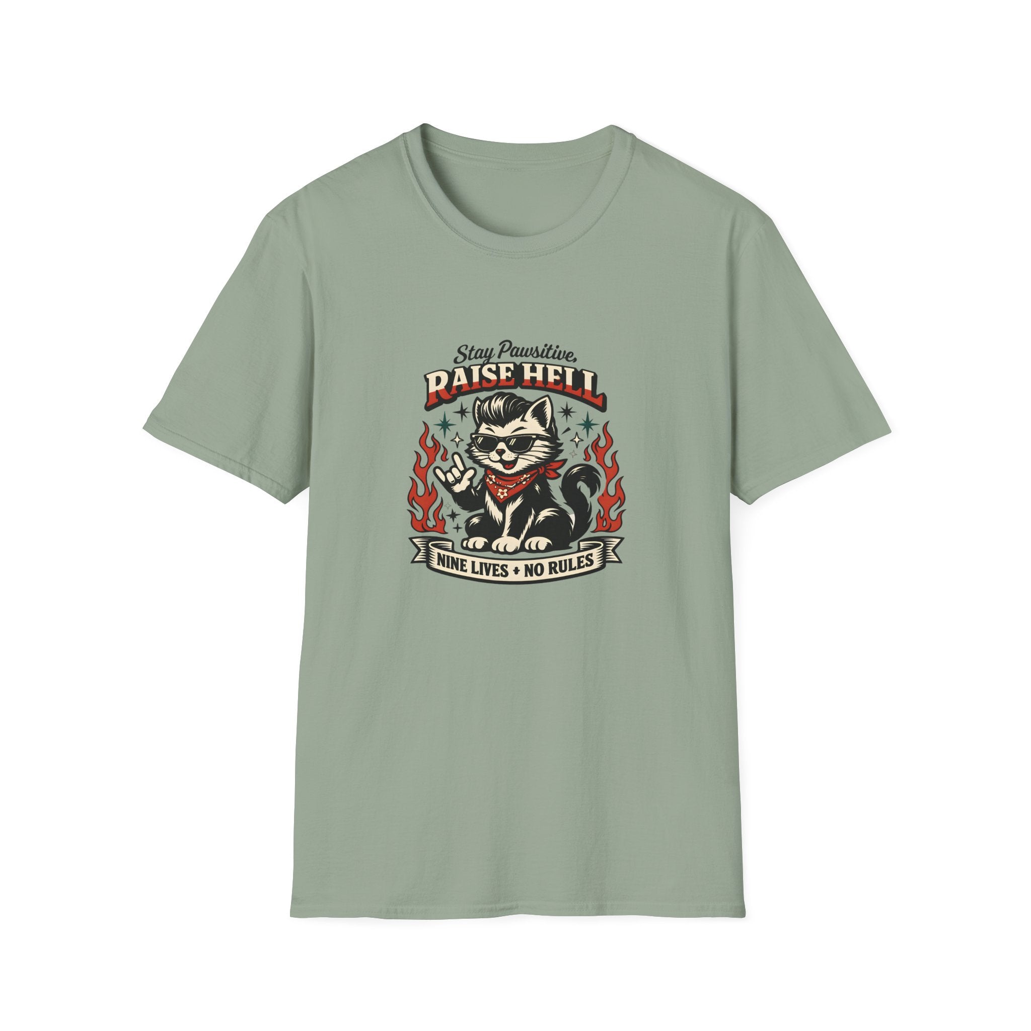 Stay Pawsitive Raise Hell T-Shirt