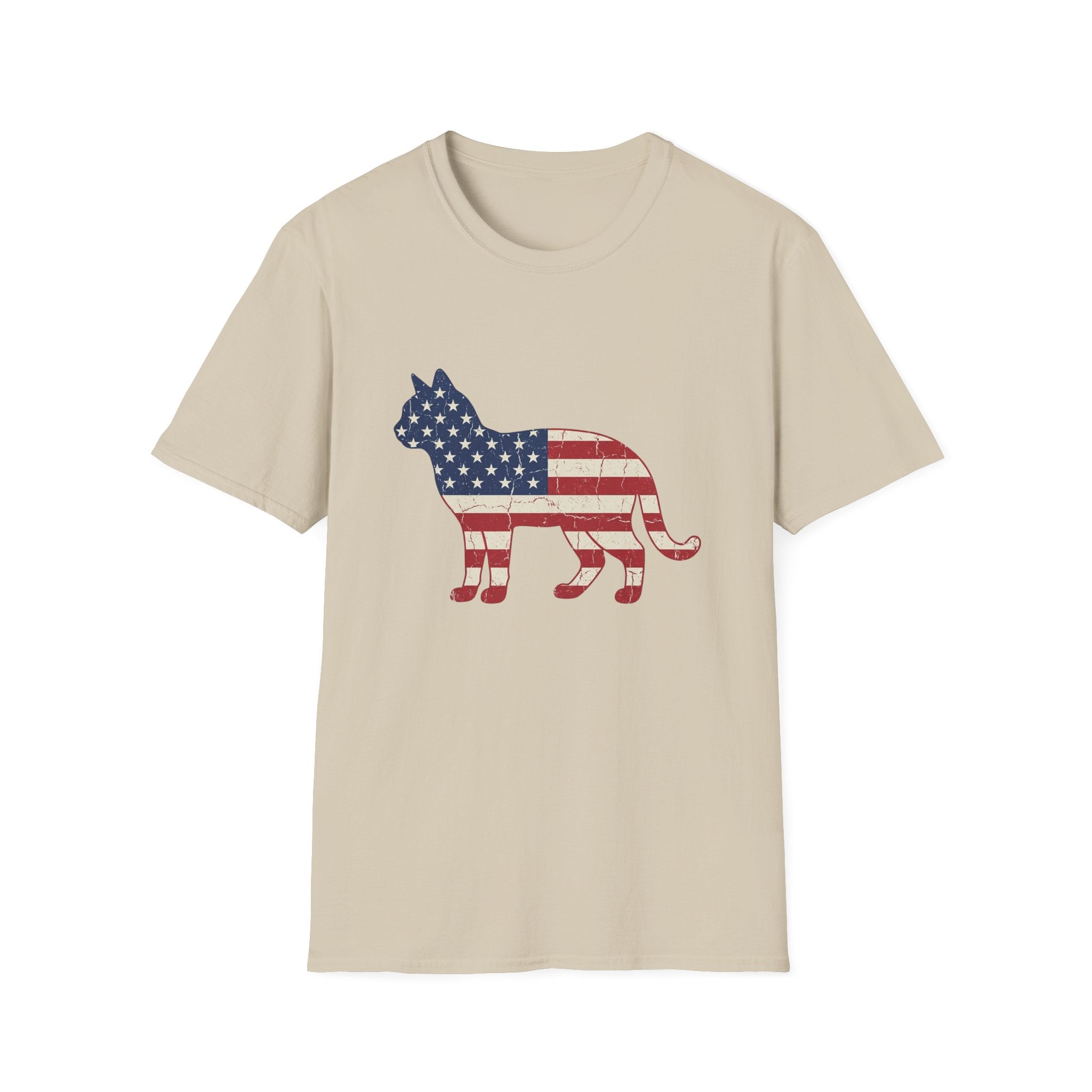 Stars And Stripes Cat T-shirt