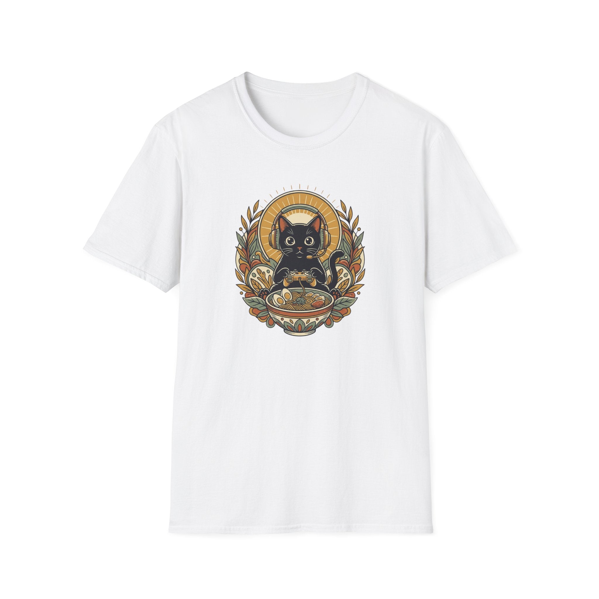 Gaming Ramen Cat T-shirt