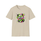 Neon Graffiti Cat T-shirt