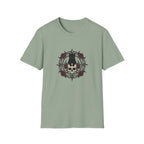 Goth Cat On Skull T-shirt