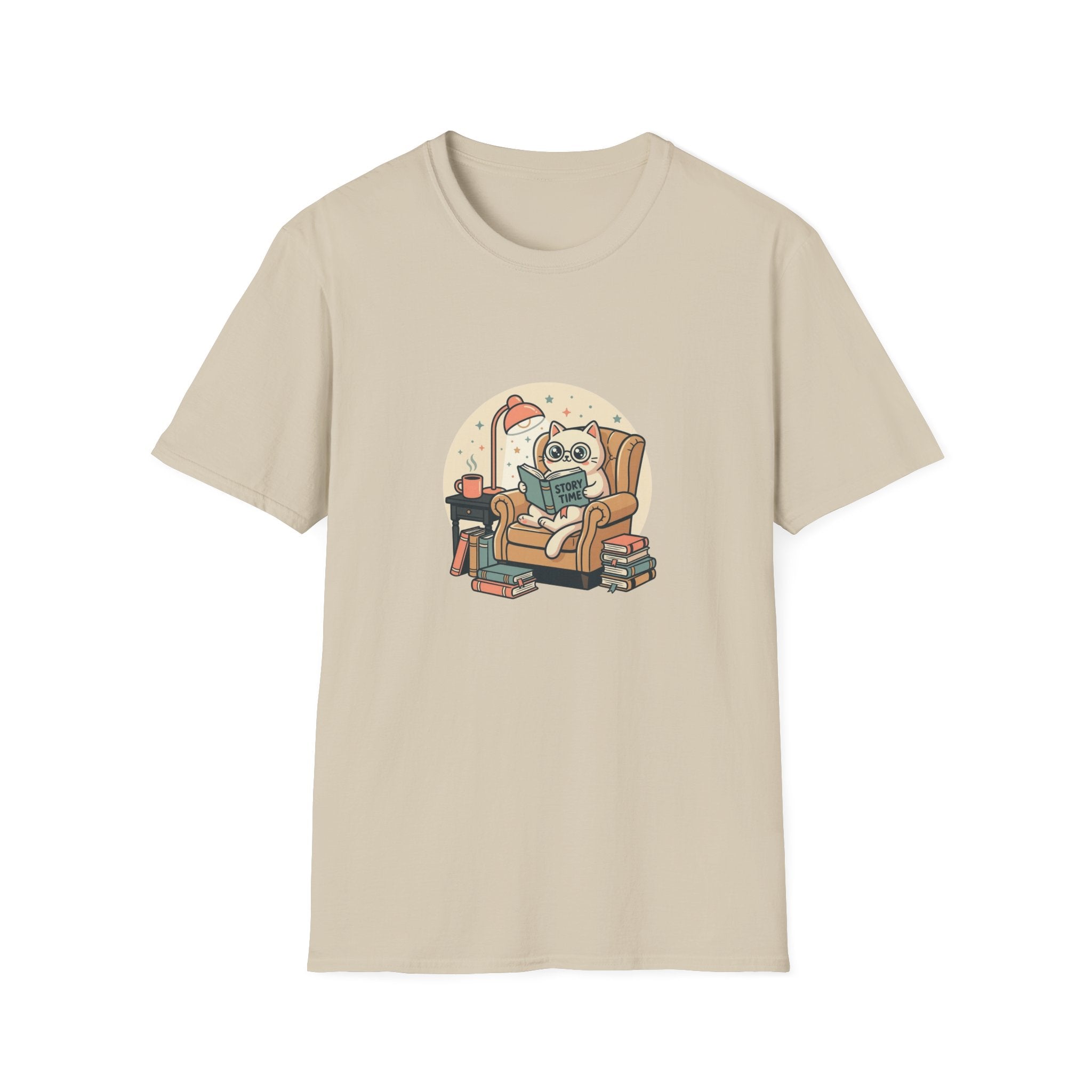 Cute Reading Cat T-shirt