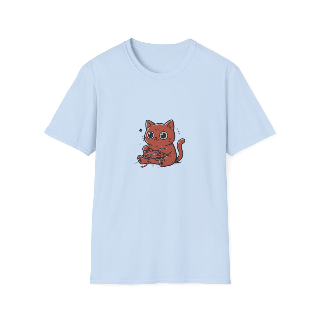 Kawaii Gaming Cat T-shirt