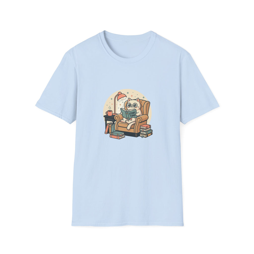 Cute Reading Cat T-shirt