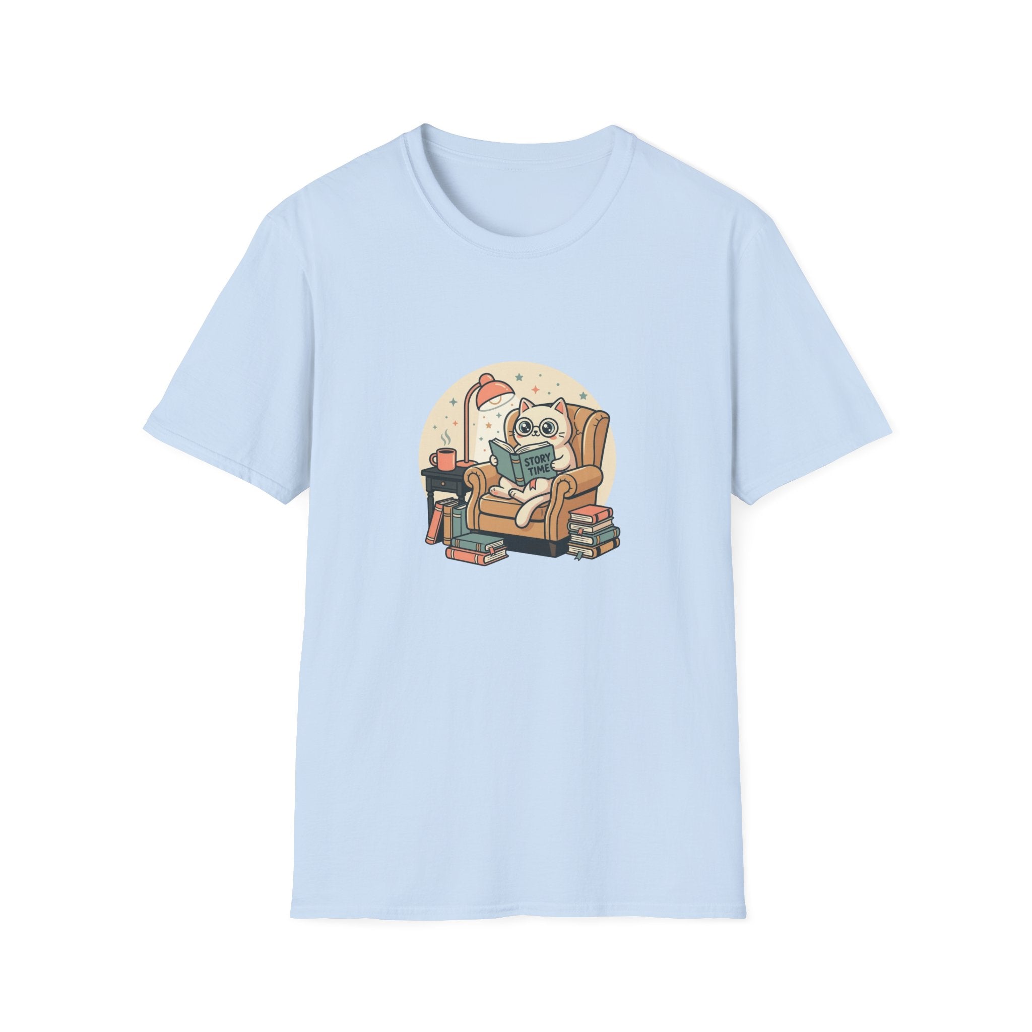 Cute Reading Cat T-shirt