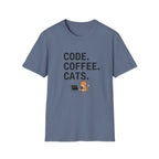 Code Coffee Cats T-shirt