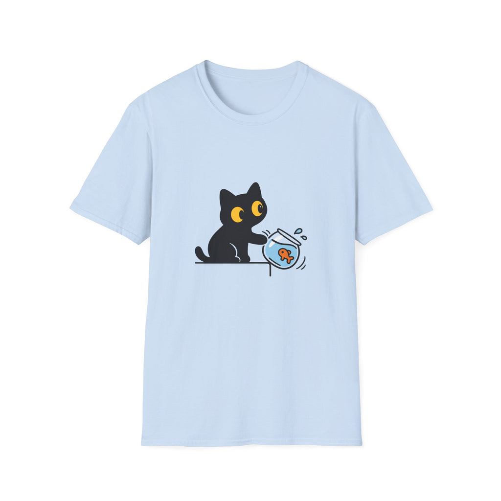 Cat Pushing Fishbowl T-shirt