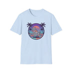 Vaporwave Cat With Pizza T-shirt