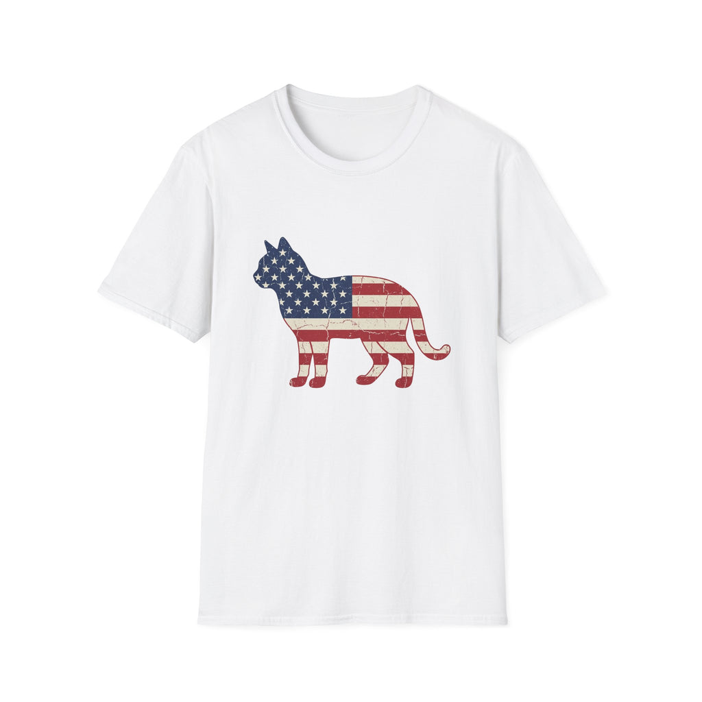 Stars And Stripes Cat T-shirt