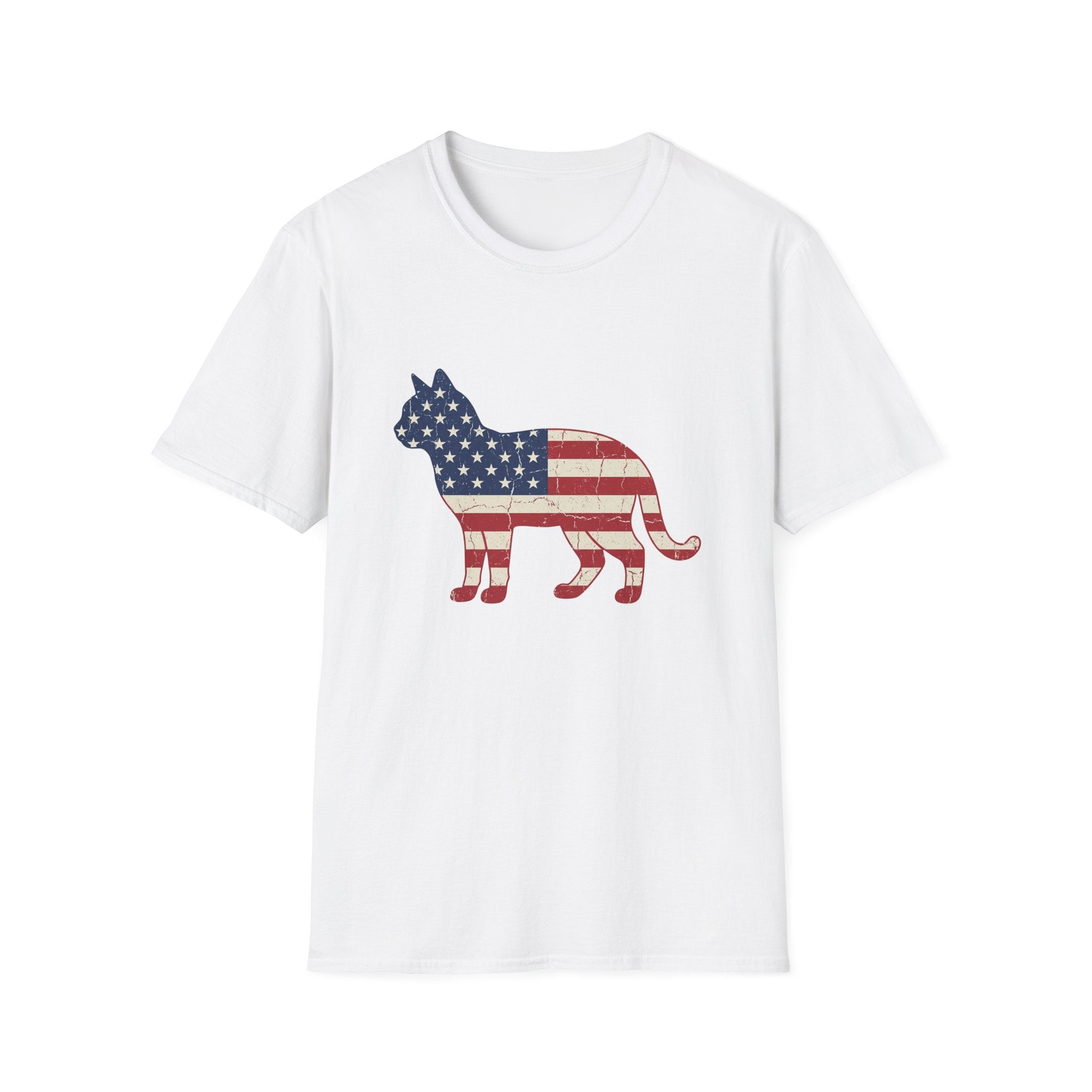 Stars And Stripes Cat T-shirt