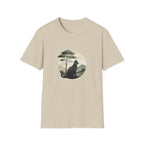 Cat Under Tree Inkwash T-shirt