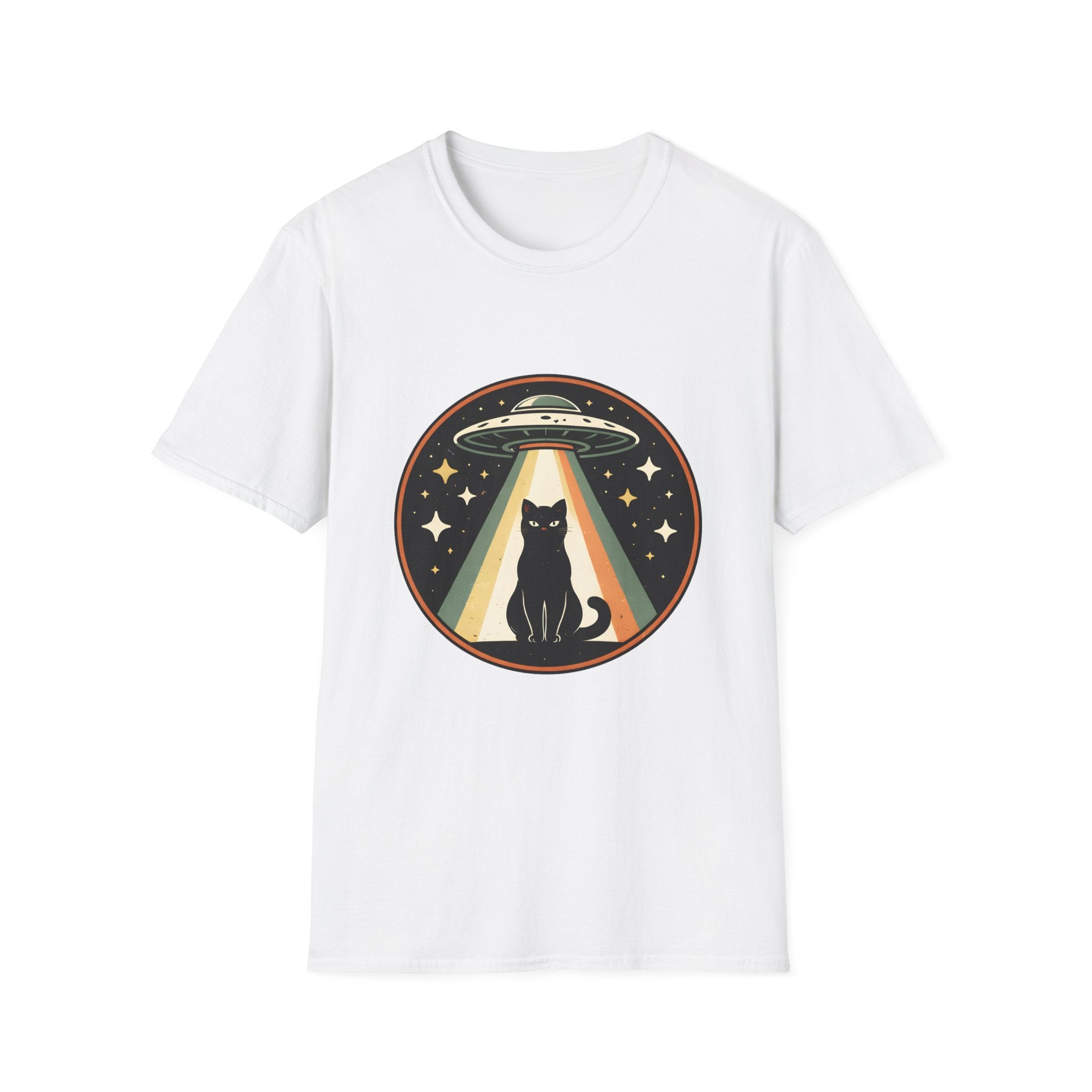 Cat In UFO Beam T-Shirt