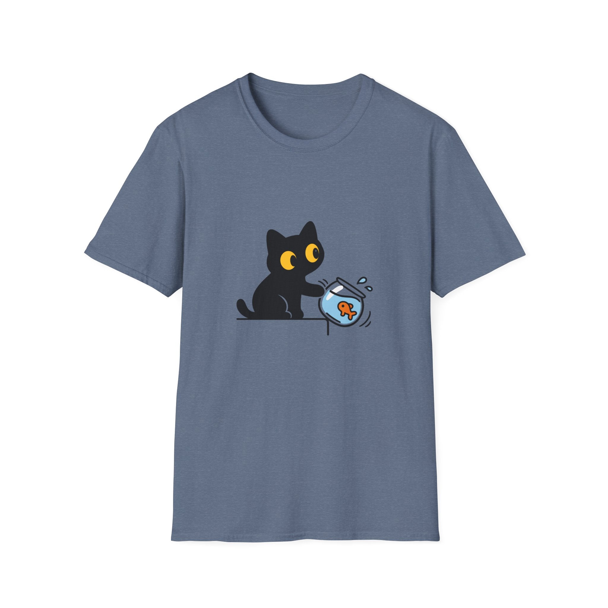 Cat Pushing Fishbowl T-shirt