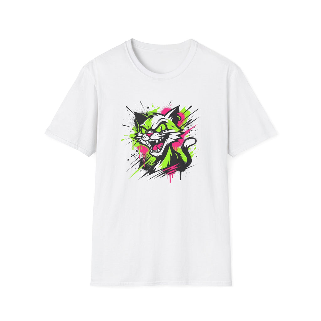 Neon Graffiti Cat T-shirt