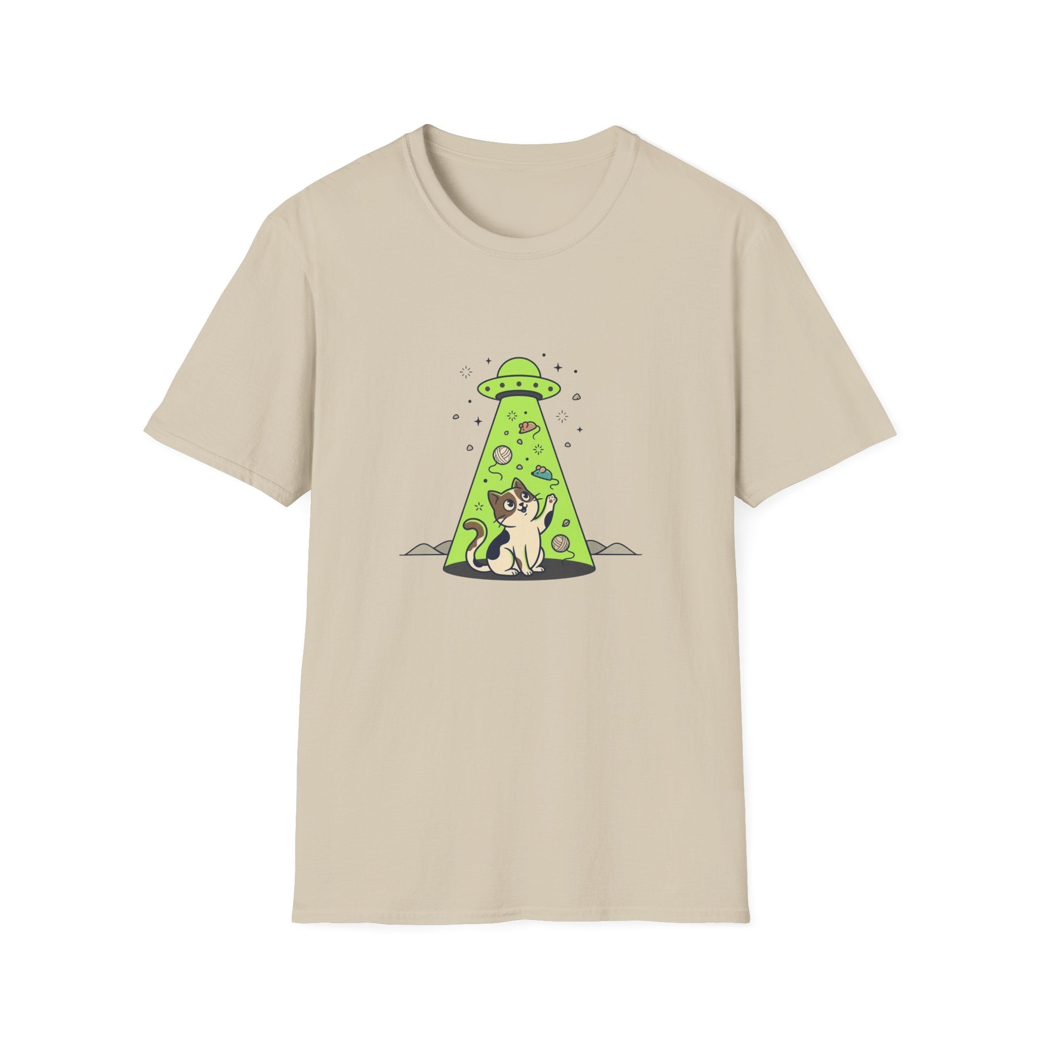 Cat in UFO Beam With Toys T-shirt