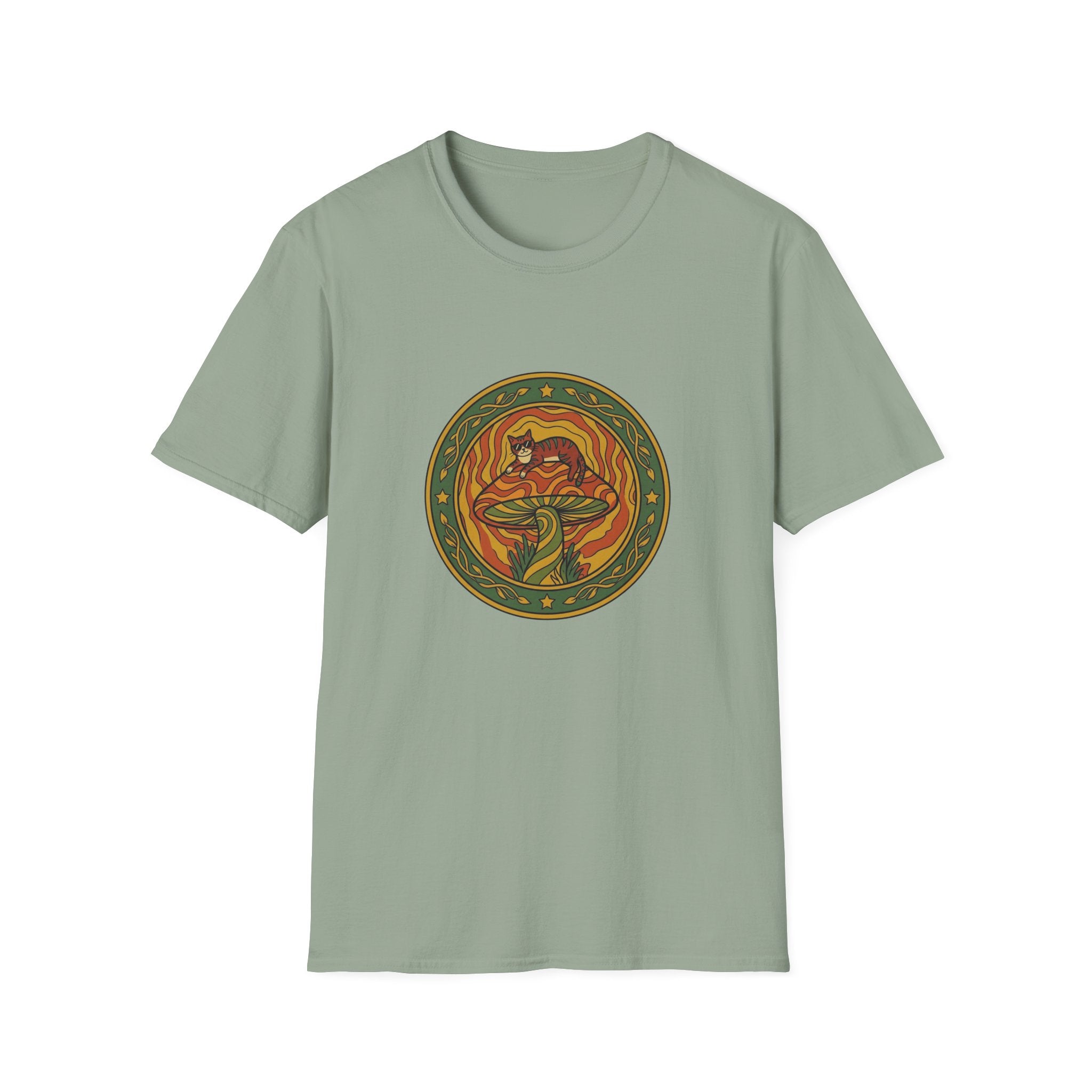 Cat On Mushroom T-shirt