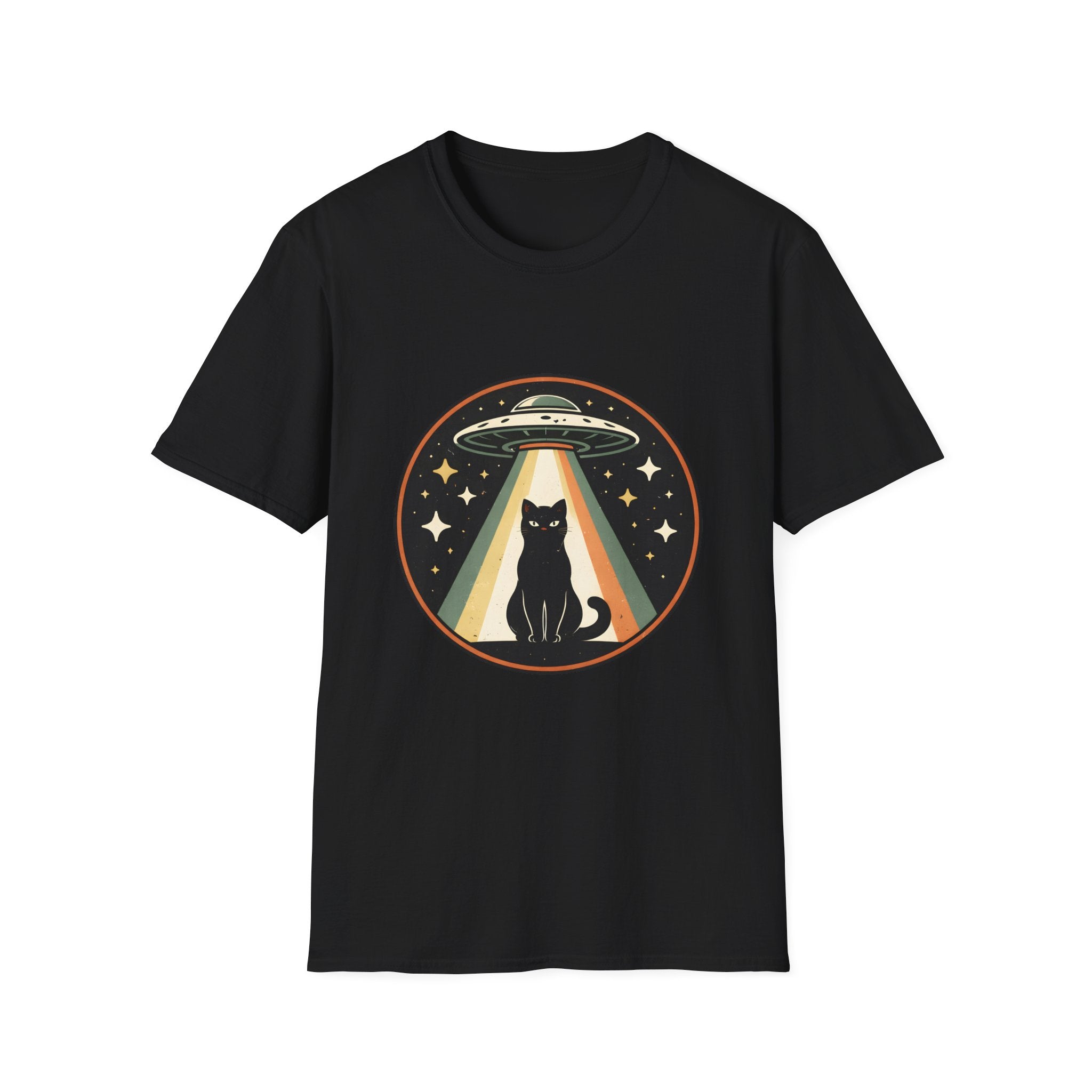 Cat In UFO Beam T-Shirt