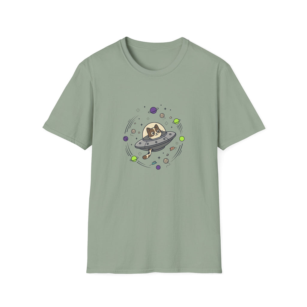 Cat Driving UFO T-shirt