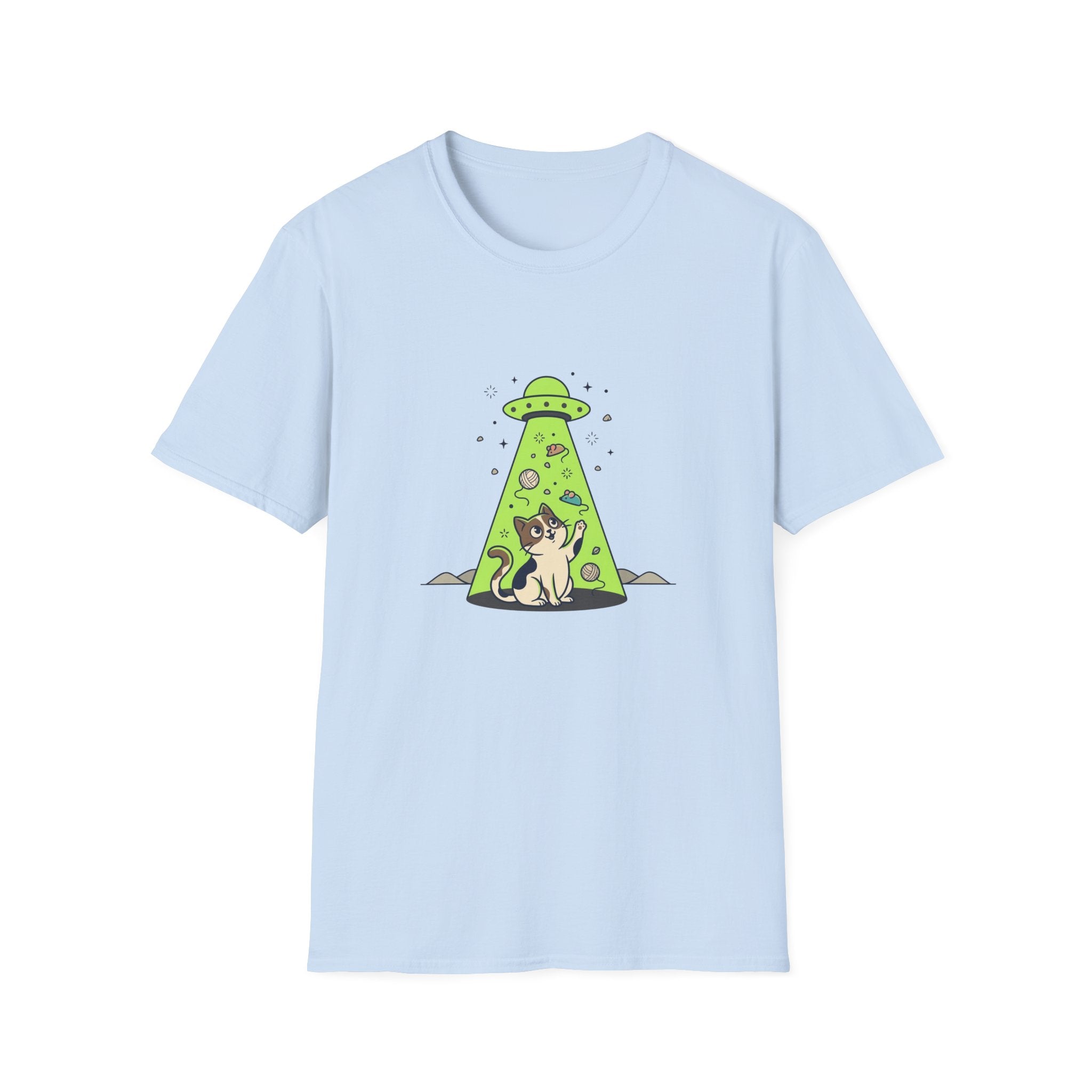 Cat in UFO Beam With Toys T-shirt