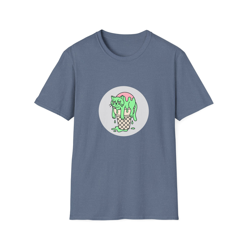 Melting Cat Ice Cream Cone T-shirt