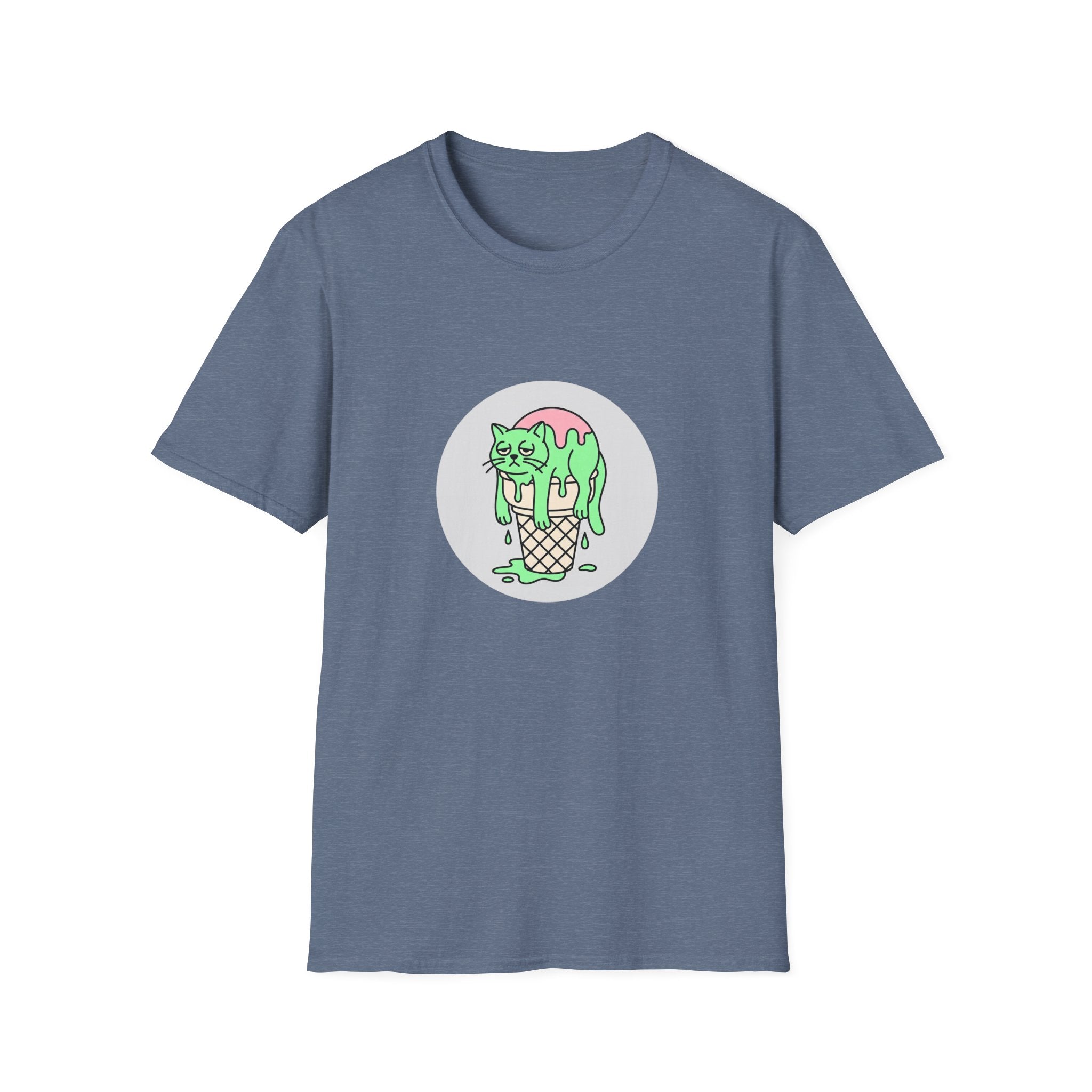 Melting Cat Ice Cream Cone T-shirt