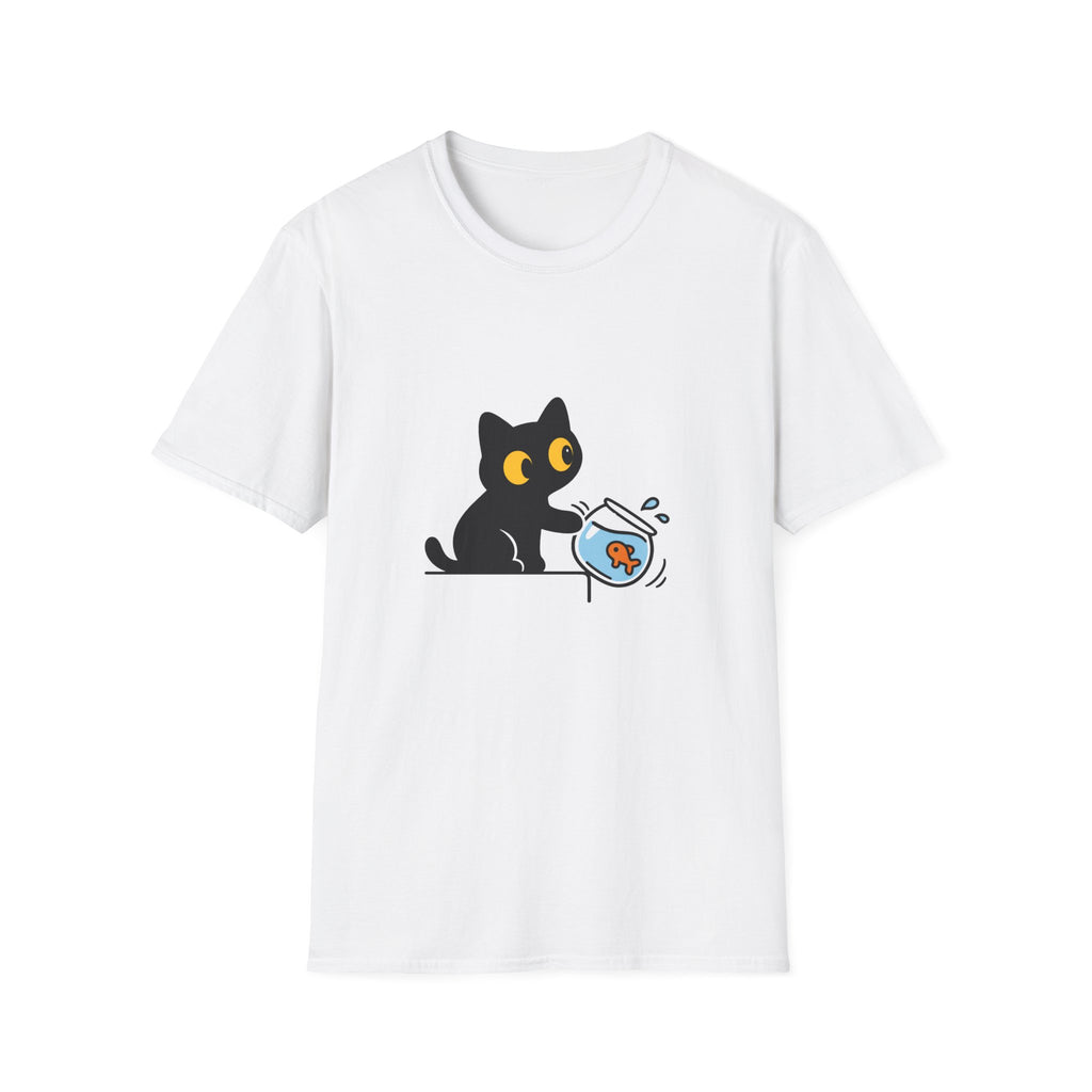 Cat Pushing Fishbowl T-shirt