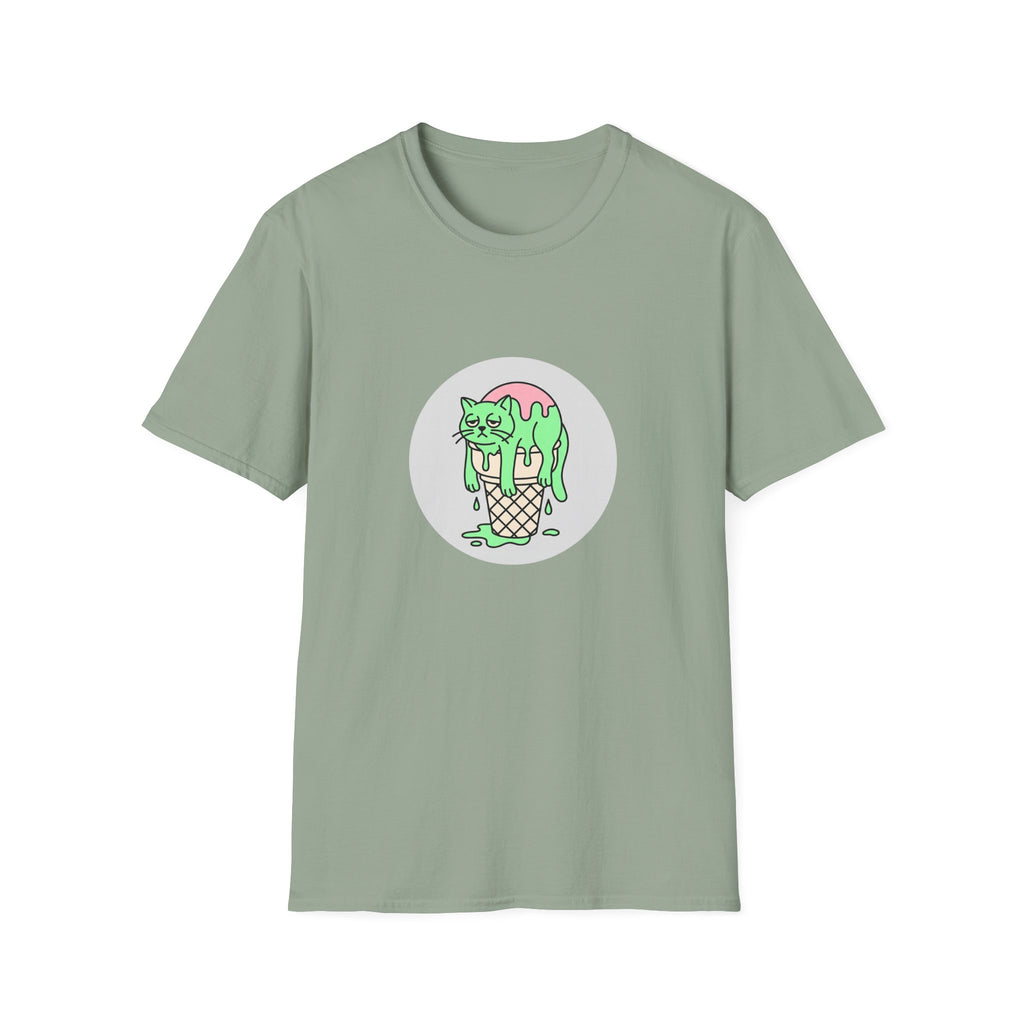 Melting Cat Ice Cream Cone T-shirt