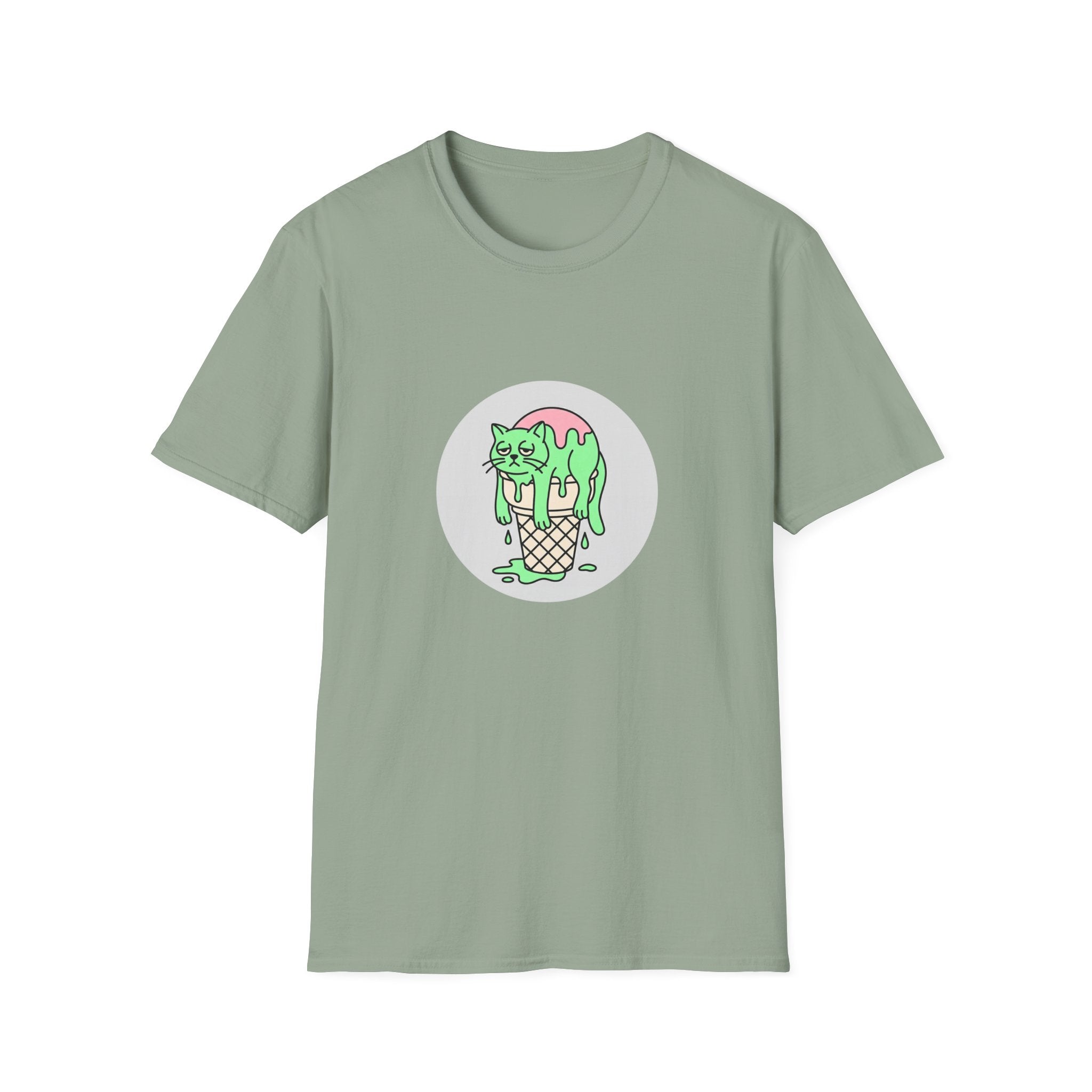 Melting Cat Ice Cream Cone T-shirt