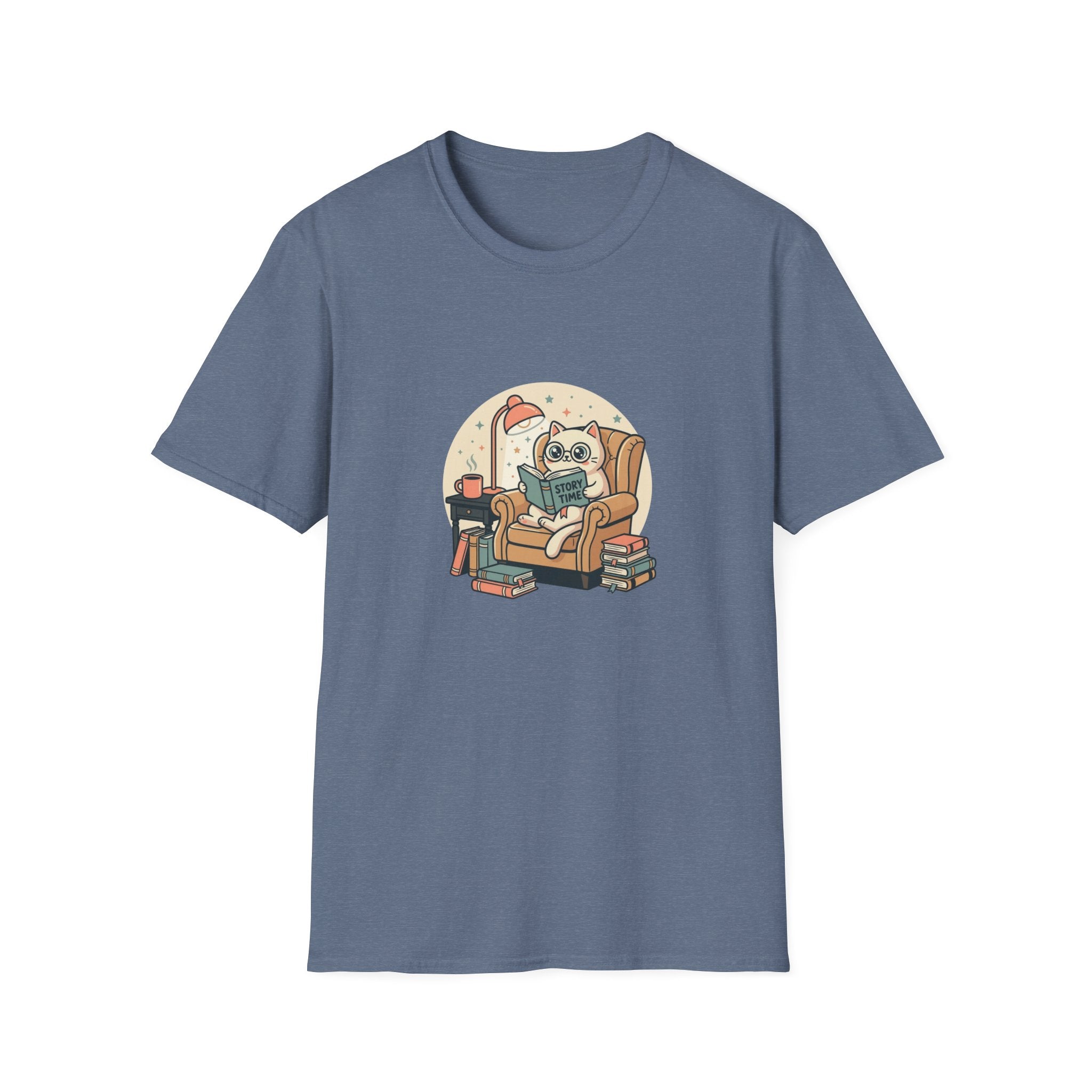 Cute Reading Cat T-shirt