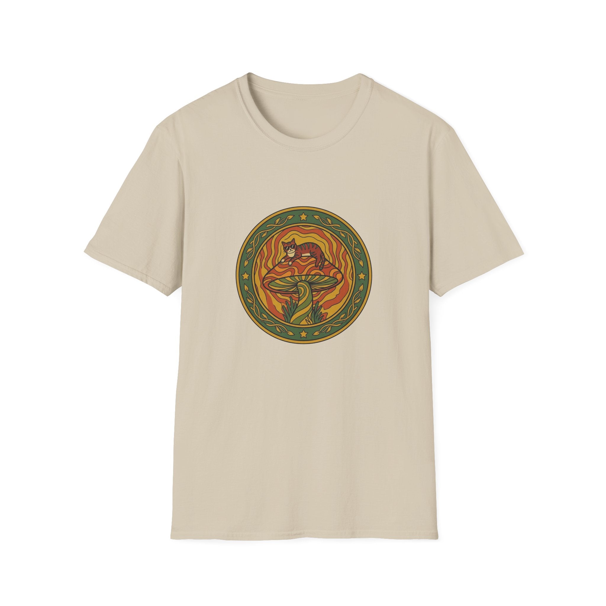 Cat On Mushroom T-shirt