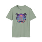 Vaporwave Cat With Pizza T-shirt