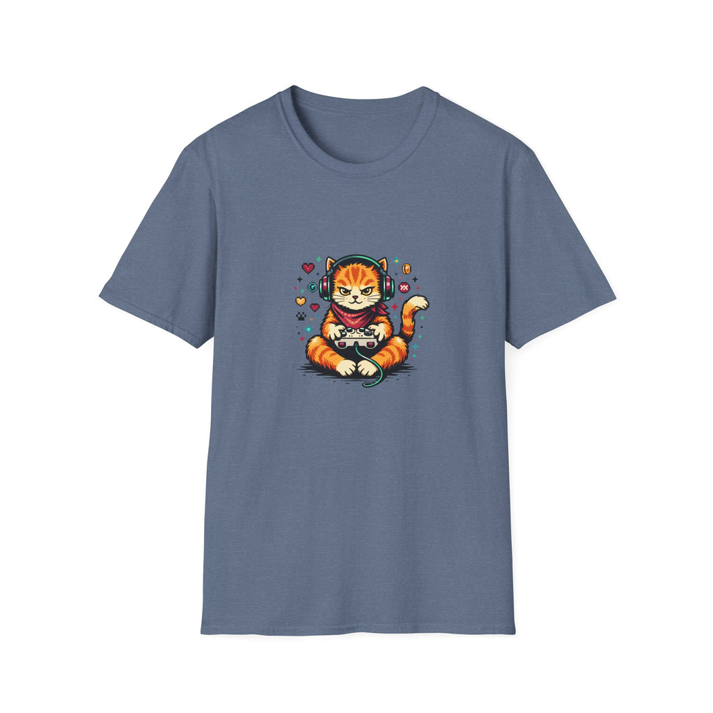 Retro Arcade Gamer Cat T-shirt