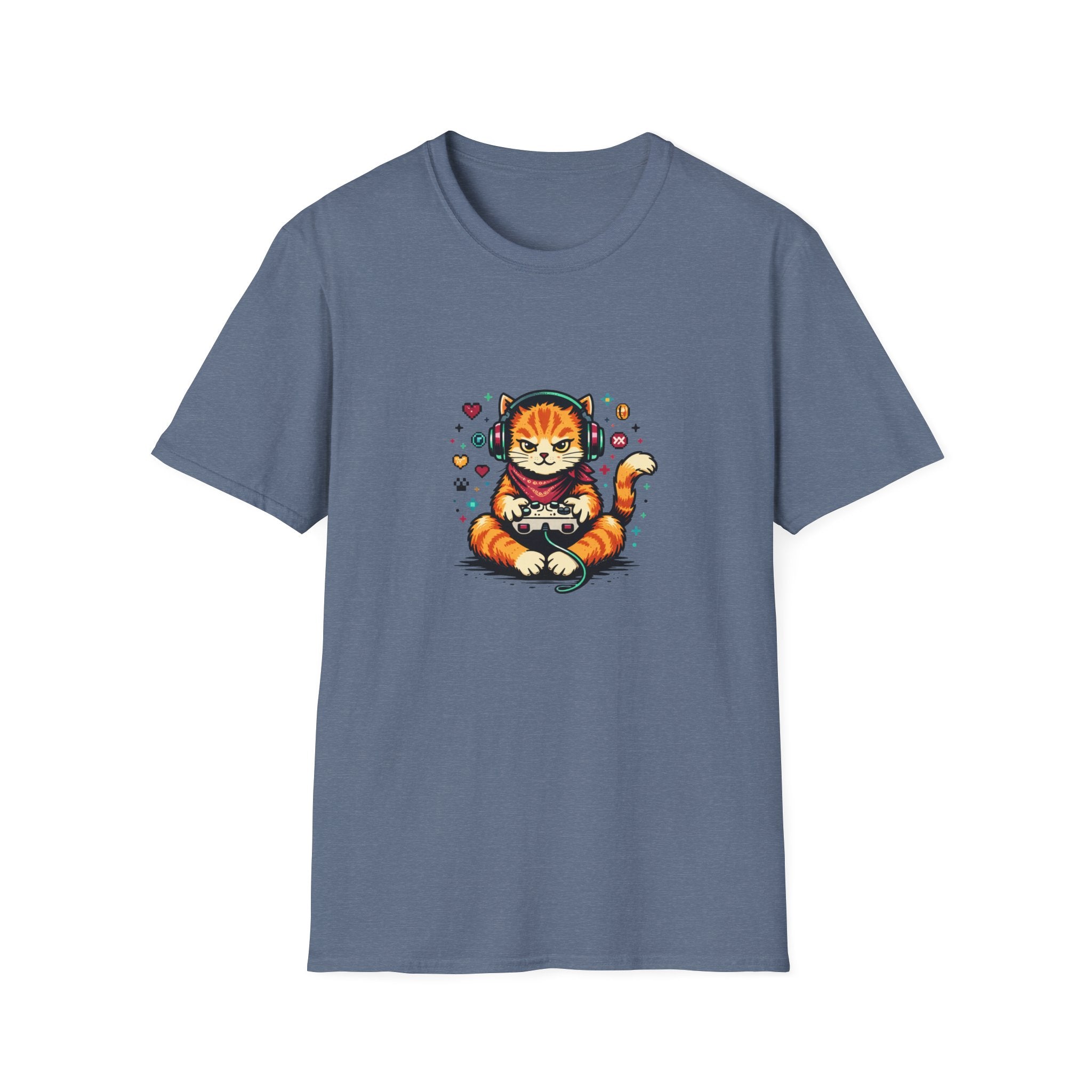 Retro Arcade Gamer Cat T-shirt