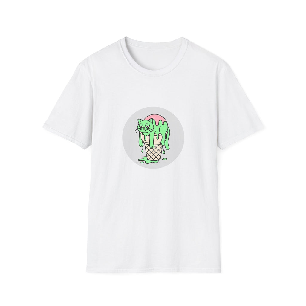 Melting Cat Ice Cream Cone T-shirt