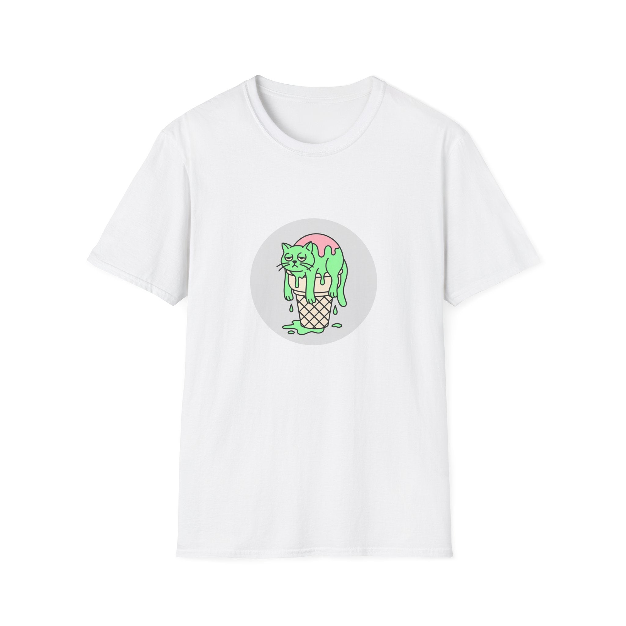 Melting Cat Ice Cream Cone T-shirt