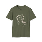 Cat Sniffing Flower T-Shirt