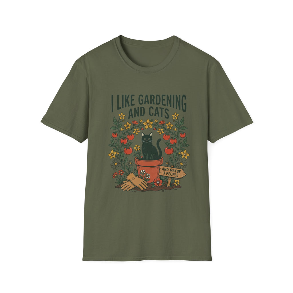 I Like Gardening And Cats T-Shirt