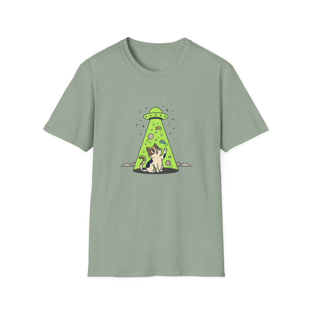 Cat in UFO Beam With Toys T-shirt