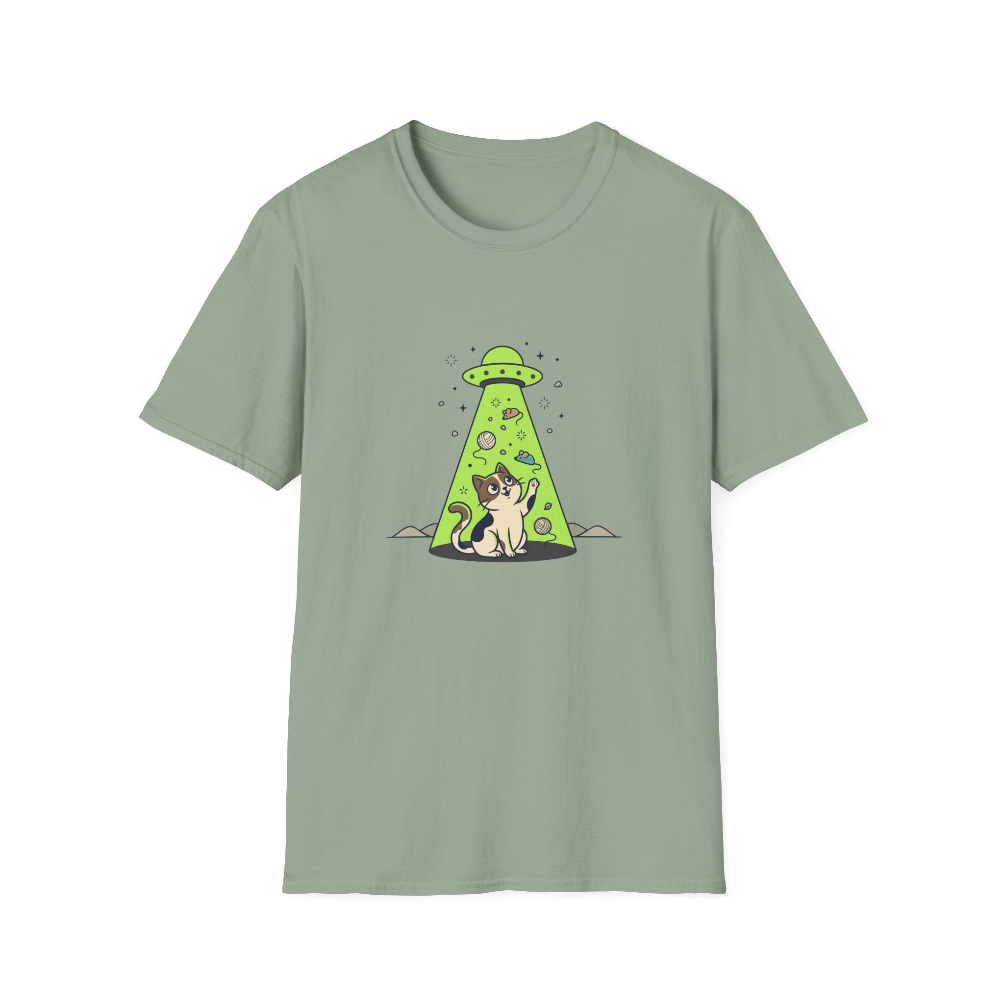 Cat in UFO Beam With Toys T-shirt