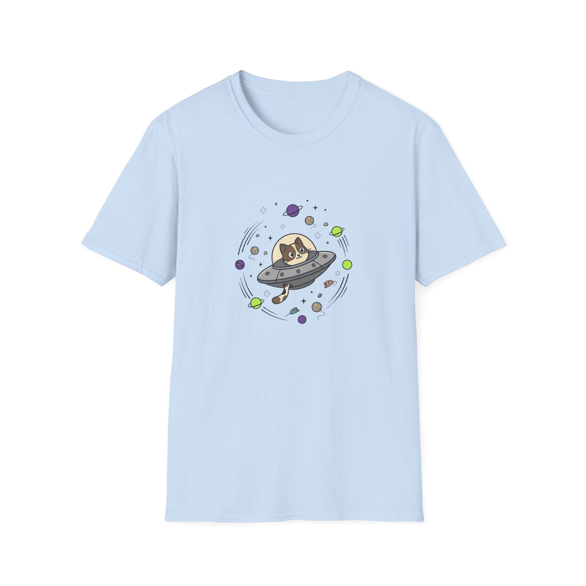 Cat Driving UFO T-shirt