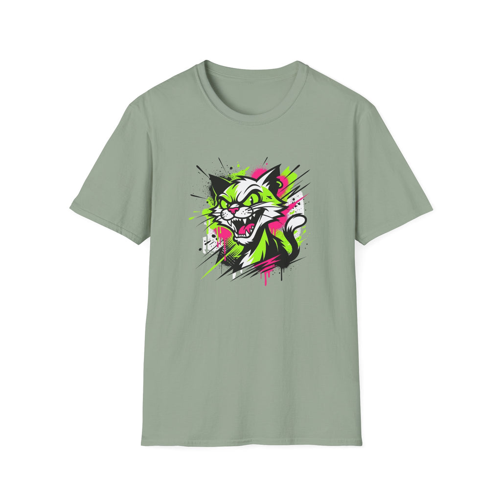 Neon Graffiti Cat T-shirt