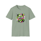 Neon Graffiti Cat T-shirt