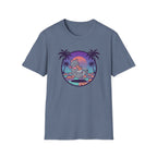 Vaporwave Cat With Pizza T-shirt