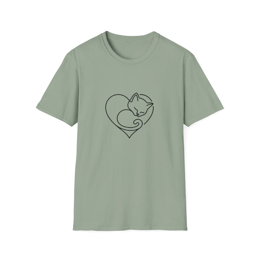 Kitten Heart Shape T-shirt