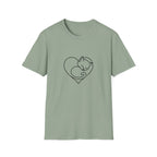 Kitten Heart Shape T-shirt