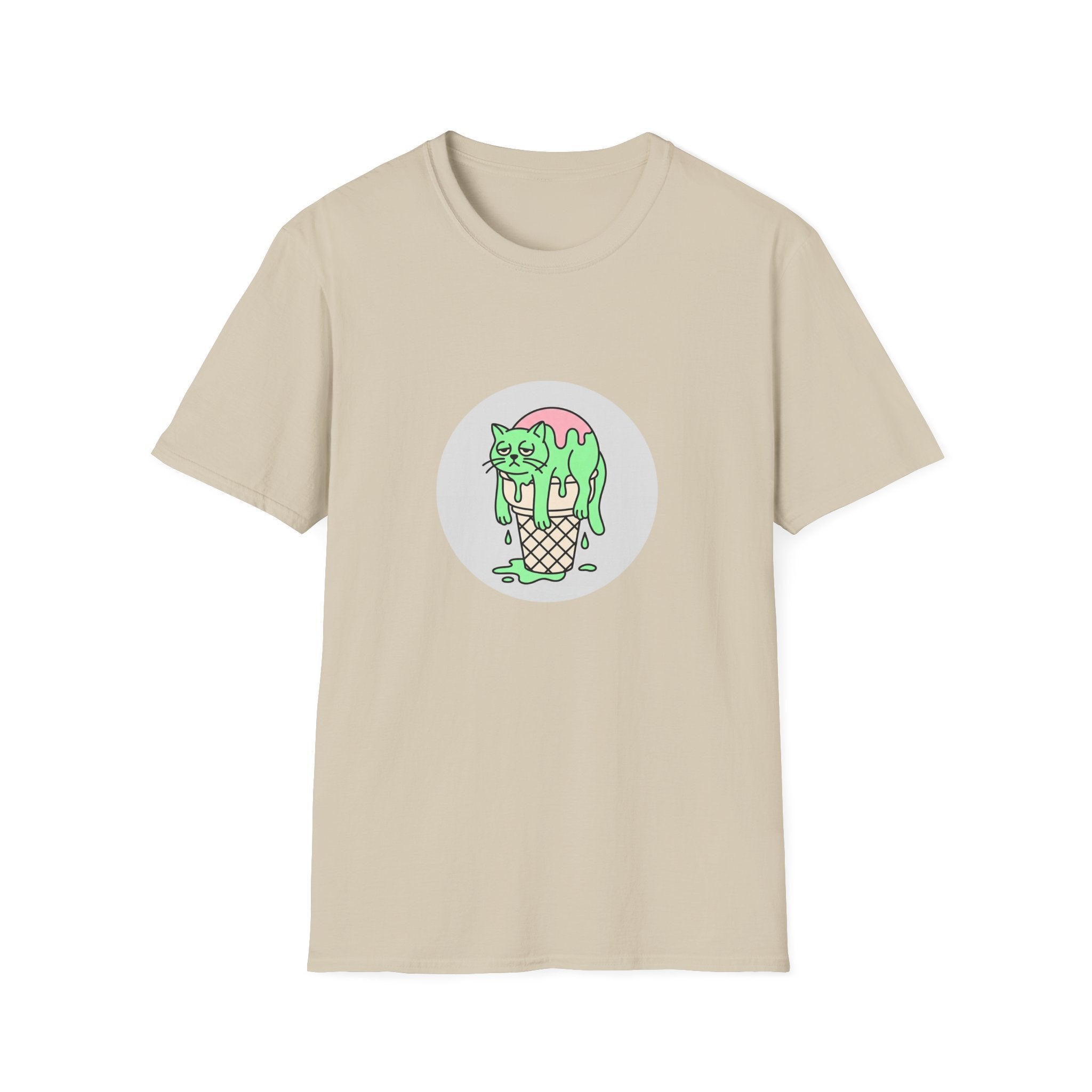 Melting Cat Ice Cream Cone T-shirt
