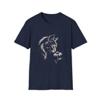 Cat Sniffing Flower T-Shirt