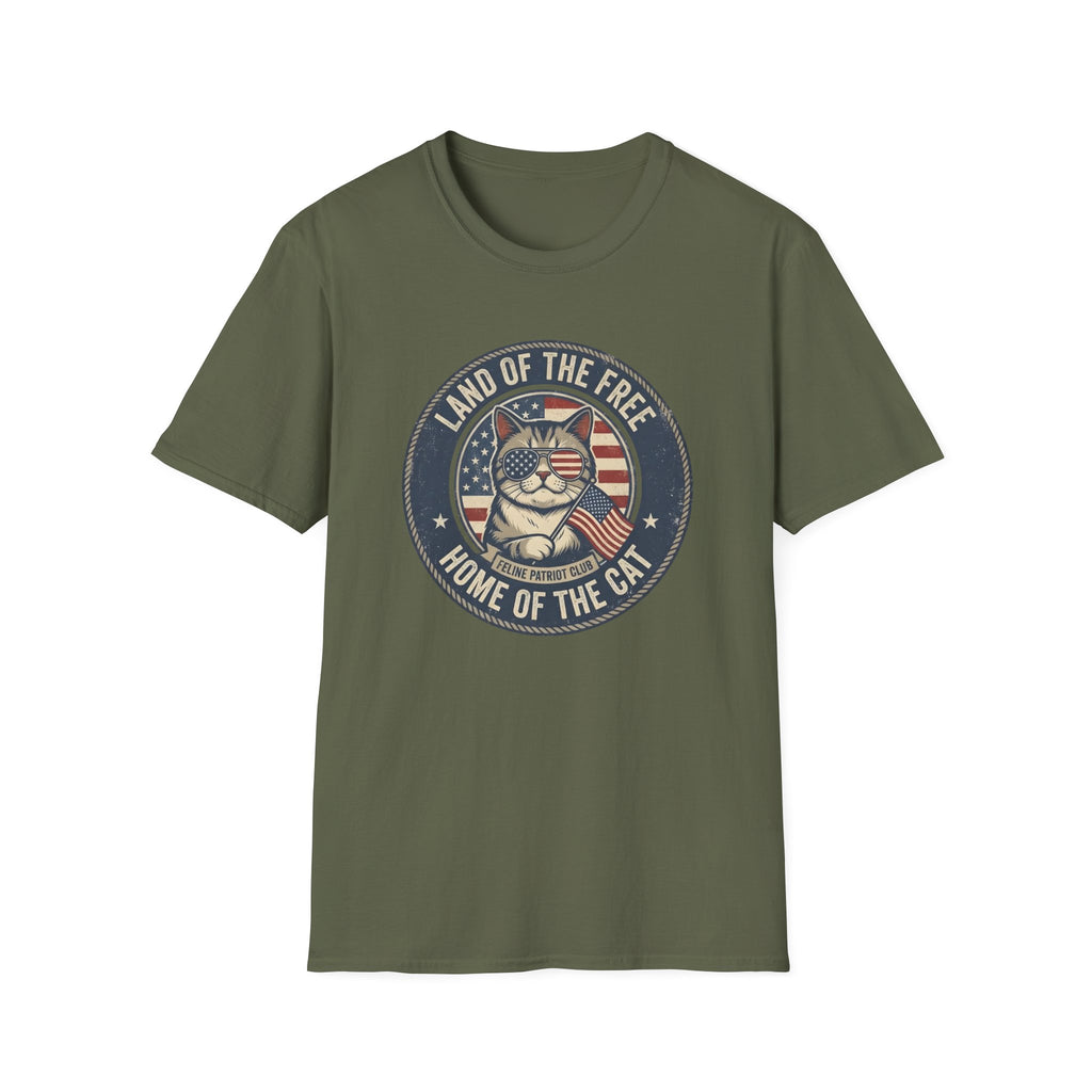 Land Of The Free Home Of The Cat T-Shirt