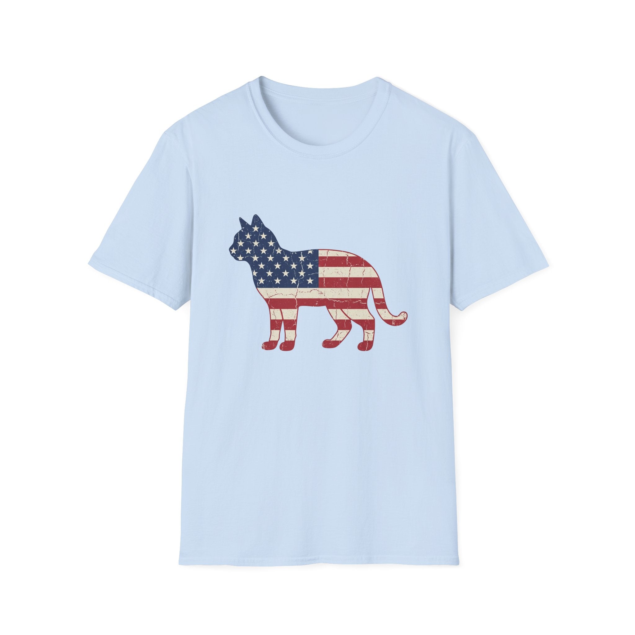 Stars And Stripes Cat T-shirt
