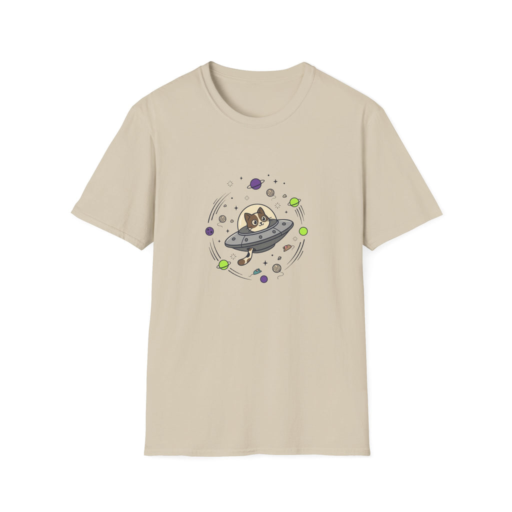 Cat Driving UFO T-shirt